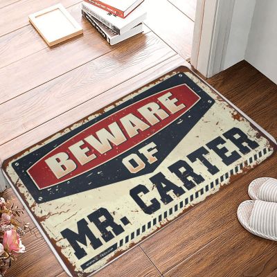 Pioneer Woman Rugs for Kitchen Floor Beware of Mr. Carter Doormat Outdoor Rug for Front Door Fall Front Porch Decor ( Size : 50X80CM )