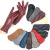 Classic Pleated Leather Gloves Women Color Real Leather Gloves Women Leather Winter Gloves Women Dark Gray 7 view 3