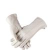 White Leather Women's Gloves, Cotton Lining Warm, Leather Gloves, Leather Gloves Warm Winter Beige 6.5 view 3