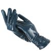 Classic Pleated Leather Gloves Women Color Real Leather Gloves Women Leather Winter Gloves Women Lake Blue 7.5 view 2