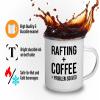 Adventure Camper Mug 12oz - Rafting + Coffee - Rafts for Fishing Canoe Wheels Kayak Rail Boat Floating Nature Lover Explorer view 4