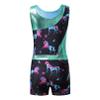 HULIJA Kids Sleeveless Gymnastics Leotard and Boyshorts Set 2 Pieces Practice Outfits Tumbling for Girls Dark Night 8 Years view 4