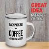 Adventure Camper Mug 12oz - Backpacking + Coffee - Hiking Woods Adventure Explorer Travel Outdoor Camping view 2
