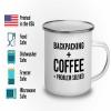 Adventure Camper Mug 12oz - Backpacking + Coffee - Hiking Woods Adventure Explorer Travel Outdoor Camping view 3