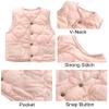 JiaYou Girls Boys Soft Vest Lightweight Warm Outwear with Pockets(Pink,5 Years) view 3