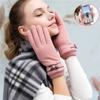 Winter Women Touchscreen Gloves Warmer Lined Full Finger Mittens Motorbike Glove A04 Brown One Size view 3