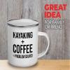 Adventure Camper Mug 12oz - Kayaking + Coffee - Pro Kayak Explorer Boat Adult Canoe Paddle Lake Lover Nature view 2