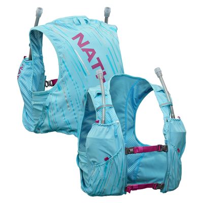 Nathan Pinnacle Race Vest 4L Running Vest with Water Bottle, with Two 20 oz Hydration Soft Flasks, Water-Resistant Pockets, Lightweight & Moisture Wicking