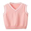 JiaYou Girls Boys Sweater Vest Unisex Cable Knit Cotton Uniform Vest(Pink,5 Years) view 1