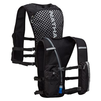 Nathan Hypernight QuickStart 2.0 4 Liter Hydration Pack w/ 1.5L Bladder, Reflective to Be Seen at Night, Front Water Bottle Pockets, Moisture Wicking, Unisex