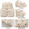 JiaYou Girls Boys Soft Vest Lightweight Warm Outwear with Pockets(Beige,2 Years) view 3