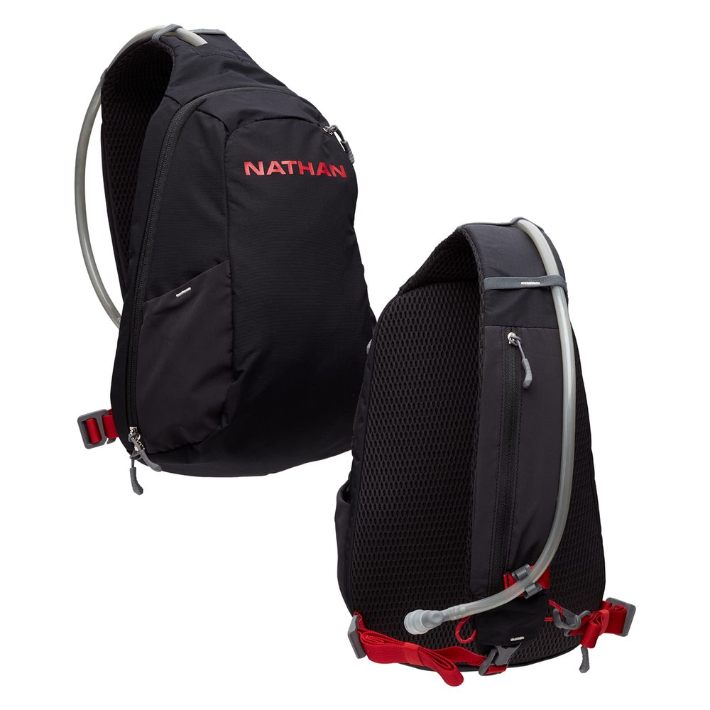 Nathan Limitless 8L Hydration Sling, Two Side Pockets & Small Zipper Stash Pocket for Essential Storage, Breathable & Moisture Wicking