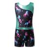 HULIJA Kids Sleeveless Gymnastics Leotard and Boyshorts Set 2 Pieces Practice Outfits Tumbling for Girls Dark Night 6 Years view 3