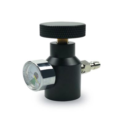 SZRKRLA Paintball Co2 Tank Adapter Compressed Air Fill Station Remote Switch ASA Adapter with 3000psi Gauge Black