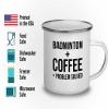 Sports Camper Mug 12oz - Badminton + Coffee - Badminton Player Racket Sport Theme for Athlete Net Birdie Badmintonist Court Game view 3