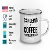 Adventure Camper Mug 12oz - Canoeing + Coffee - Lakehouse Canoe Backpacker Fisher Wooden Canoe Paddle Floats for Lakes Explorer view 3