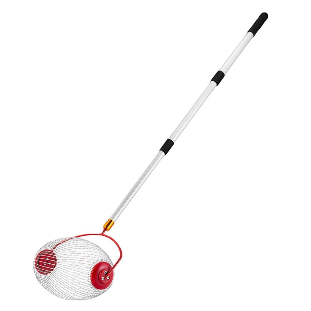 Golf Ball Picker Retractable Golf Roller Pick-up Cage Roller Golf Ball Retriever Golf Pick Up Golf Ball Catcher (White)