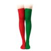 KINBOM Thigh High Socks, 25.6inch Long Soft Knee High Socks Long Stockings for Women Girls Daily Wear Festival (1 Pair, Red, Green) view 1