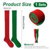 KINBOM Thigh High Socks, 25.6inch Long Soft Knee High Socks Long Stockings for Women Girls Daily Wear Festival (1 Pair, Red, Green) view 4