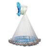 Alvinlite Standard Cast Net for Bait Trap Fish 8ft-16ft Radius Fishing Cast Net 3/8 Inch Mesh Size Throw Cast Net with Heavy Duty Real Zinc Sinker for Freshwater and Saltwater (Dia.4.2M White) view 1