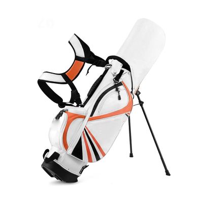 Portable Lightweight Golf Bag Organized Golf Stand Bag for Youth and Teenager with Waterproof Wear-Resistant Durable Fabric Easy carry Space Saving /1471 (Color : Orange, Size : 39.6in)
