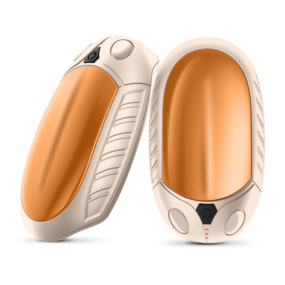 Classic Hand Warmers Rechargeable 2 Pack, AI Temperature Control Pocket Size Electric Handwarmers, Quick Charge Portable Hand Warmer Great Gift for Christmas Outdoors, Hunting, Golf, Camping-Golden