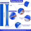 Sosation 144 Pcs Cheerleading Pom Poms Hand Clappers and Thunder Sticks Cheerleading Cheering Sticks Pompoms for Christmas Party Favors Sports Cheers Ball Dance Basketball Football Noisemakers, Blue view 3