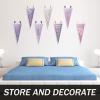 Gueevin 12 x 30 Inches Pennant Holder Clear Hard Rigid Plastic Pennant Flag Frame Flag Holder for Displaying Sports Banner 31 x 13.5"(5 Pcs) view 2