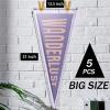 Gueevin 12 x 30 Inches Pennant Holder Clear Hard Rigid Plastic Pennant Flag Frame Flag Holder for Displaying Sports Banner 31 x 13.5"(5 Pcs) view 3