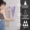 Gueevin 12 x 30 Inches Pennant Holder Clear Hard Rigid Plastic Pennant Flag Frame Flag Holder for Displaying Sports Banner 31 x 13.5"(5 Pcs) view 4