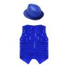 Jhaoyu Kids Boys Girls Sequins Jacket Shirt Vest Waistcoat Hip-hop Jazz Dance Performance Christmas Top with Hat Blue 13-14 Years view 4