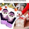 5D Cartoon Animal MittensCute Handmade Knitted Plush Animal Mittens Gloves, Full Fingers Thickening Soft Warm Mittens (red, Child) view 4