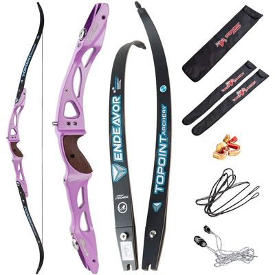 66/68/70 Inch ILF Recurve Bow 18-44lbs Takedown Recurve Bow ILF Bow Riser and Limbs Aluminum Riser Right Handed Bow for Athletic Competition