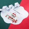 6 Pair Christmas Earrings for Women Funny Holiday Xmas Stud Earrings Bow Bell Candy Reindeer Snowflake Santa Claus Tree Enamel Drop Dangle Earrings for Christmas Gifts -Style 4 view 2