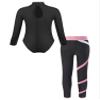 Jugaoge Girls Gymnastics Outfits Kids Dance Ballet Leotard and Stretch Leggings Set Athletic Biketard Pink 5-6 Years view 2