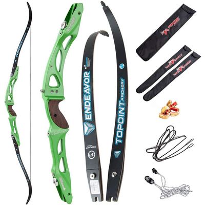 66/68/70 Inch ILF Recurve Bow 18-200lbs Takedown Recurve Bow ILF Bow Riser and Limbs Aluminum Riser Right Handed Bow for Athletic Competition