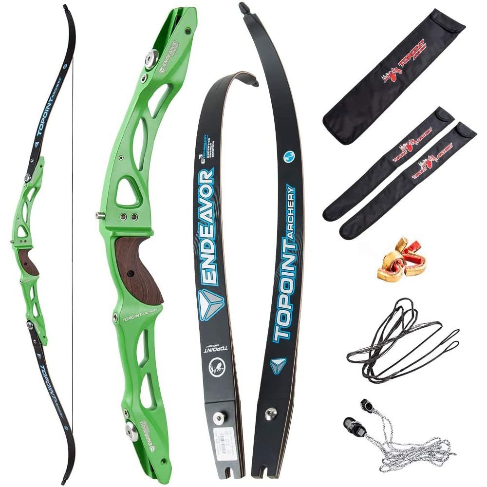66/68/70 Inch ILF Recurve Bow 18-200lbs Takedown Recurve Bow ILF Bow Riser and Limbs Aluminum Riser Right Handed Bow for Athletic Competition