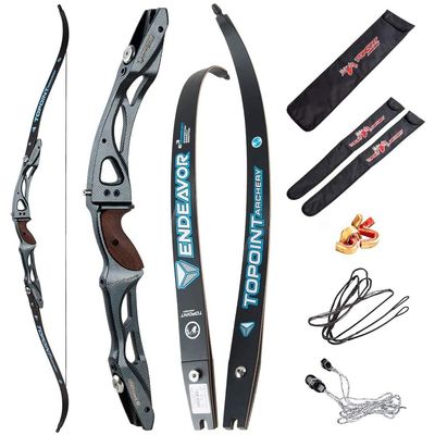 66/68/70 Inch ILF Recurve Bow 18-150lbs Takedown Recurve Bow ILF Bow Riser and Limbs Aluminum Riser Right Handed Bow for Athletic Competition