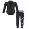 dPois Kids Girls Gymnastics Turtleneck Leotard with Athletic Leggings 2 Pieces Set Dance Ballet Dancewear Lavender 9-10 Years view 2