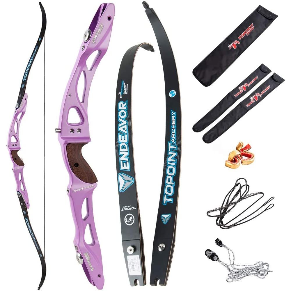 66/68/70 Inch ILF Recurve Bow 18-44lbs Takedown Recurve Bow ILF Bow Riser and Limbs Aluminum Riser Right Handed Bow for Athletic Competition