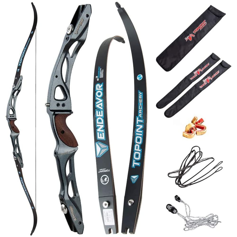 66/68/70 Inch ILF Recurve Bow 18-166lbs Takedown Recurve Bow ILF Bow Riser and Limbs Aluminum Riser Right Handed Bow for Athletic Competition