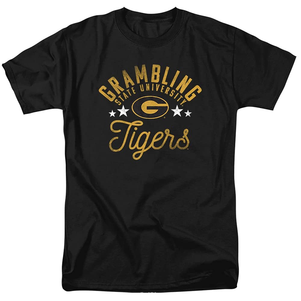 Grambling State University Official Tigers Unisex Adult T Shirt,Black, Medium