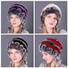 Queenbox Faux Rex Rabbit Fur Knit Hat with Pom Warm Winter Furry Women Ski Beanie Cap, 16 view 3