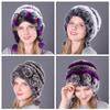 Queenbox Faux Rex Rabbit Fur Knit Hat with Pom Warm Winter Furry Women Ski Beanie Cap, 16 view 4