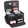 GOBUROS Golf Trunk Organizer Storage with Separate Compartment for 2 Pair Shoes Up to US Mens 16, Golf Car Locker Organizer for Balls, Tees, Clothes, Gloves, Accessories, Black view 1