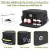 GOBUROS Golf Trunk Organizer Storage with Separate Compartment for 2 Pair Shoes Up to US Mens 16, Golf Car Locker Organizer for Balls, Tees, Clothes, Gloves, Accessories, Black view 3