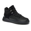 OrthoComfoot Mens Fashion Plantar Fasciitis Hiking Boots, Orthopedic Arch Support Comfortable Winter Working Sneakers Waterproof Black Size 9 view 1