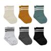 bistyle Baby Grip Ankle Socks 6 Pairs | Newborn Infant Toddlers Sock Organic Cotton | Kids Boys Girls Ankle view 1
