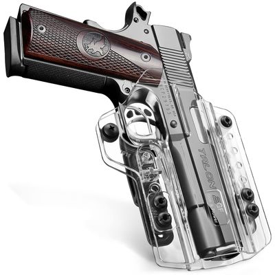 1911 Holster, IWB & OWB Convertible - Optic Cut - Fits 1911 5" No Rail - Including Colt 1911/ Elite Force 1911/Kimber 1911/Rock Island Armory 1911/ Springfield 1911/Tisas 1911/Sig 1911 and More, Clear