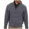Ymosrh Men Sweater, Pullover Sweater Couple Christmas Sweaters V Neck Men's Casual Comfort Quarter Zip Thick Early Fall Deer Plush Sweater Top and Pullovers Zipper Funny Sweater Mens (3XL, Gray) view 1
